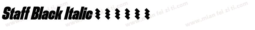 Staff Black Italic字体转换